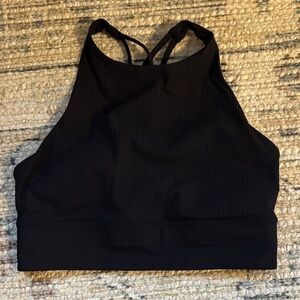 lululemon energy bra high neck long line rib *medium support b-c cup